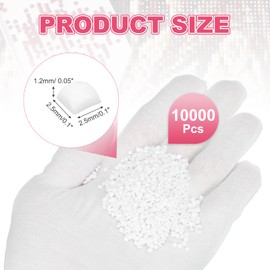 PATIKIL 10000 Pcs Diamond Art Painting Beads, Square 5D Diamond Art Painting Drills Accessories Resin Flat Bottom Rhinestones for Gem Replacement, Bead, DIY Craft (White)