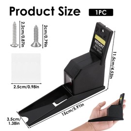 2m Wall-Mounted Retractable Height Meter, Compact Portable Growth Tracker with Wall Plate for Adults and Children, Easy-Read Body Measuring Tape for Home School and Hospital Use(Black)