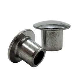 Stainless Steel Rivets Tubular Rivets Oval Head Fasteners 100 Pcs 1/16"X5/32" Semi-Tubular Rivets Rivet Tools Stainless Rivets Two Piece Rivets Tubular Rivet Tool Super-Deals-Shop