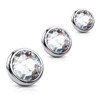 NewkeepsR Steel 3PCS Demal Bijoux Jewelry Tops 16G(1.2mm) Thread Flat