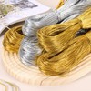 sourcing map Metallic Cord,2mmx90m Gold Ornaments Strings Metallic Non Stretch