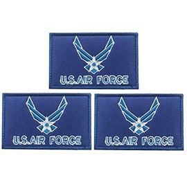3Pack USA Air Force Wings Flag Patch US Air Force Wings Flags patchs USA Air Force Wings Tactical Flag Embroidery Patch with, for Hats, Tactical Bags, Jackets, Clothes Patch Team Military Patch