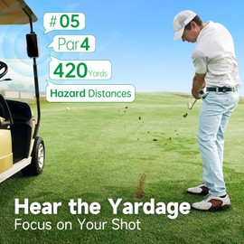 Dprofy Golf GPS Range Finder Work with Dprofy APP, Golf GPS Device with Voice Output Course and Hole Distance Information (2 MonthTrial Version)