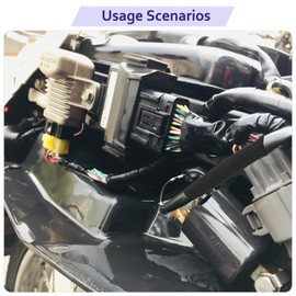 LUMLLSAJI Winch Rope Protector - Protect Sleeve with Buckle Cables Cover Ropes for Welding Tig Hoses Wide Cables Computer - Nylon - 1.2" Dia - Black