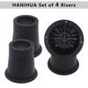 HANIHUA 8 Pack Furniture Risers 3 inch Black Bed Risers,