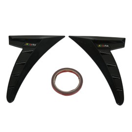 Pair of Side Air Vent Trim Sport Style TPU High Toughness Universal Side Air Outlet Frame for Car Glossy Black