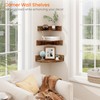 Homode Corner Shelf Wall Mount, Set of 3 Floating Corner