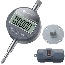 Neoteck DTI Digital Dial Indicator 0.5 inch/12.7mm, High Resolution: 0.00005 inch/ 0.001mm, Digital Probe Indicator Dial Test Gauge