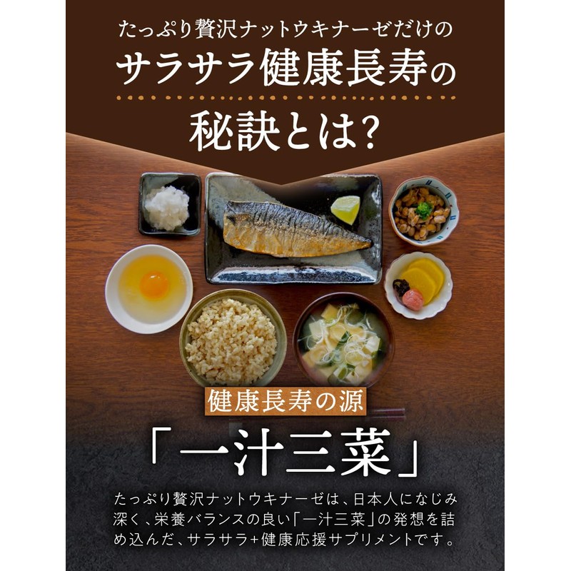たっぷり贅沢 ナットウキナーゼ サプリ 6000FU DHA EPA 納豆 国内製造 30日分