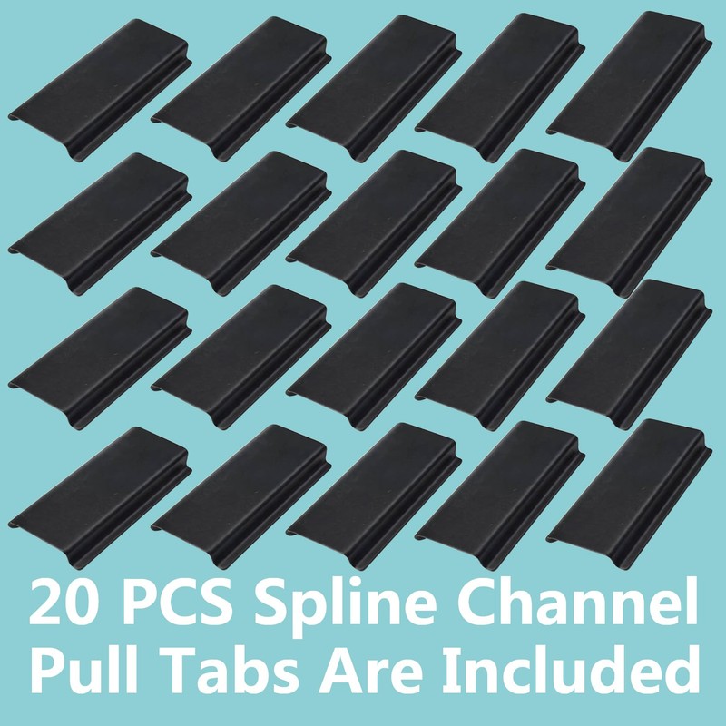 Durable Screen Lift Pull Tabs Anti-UV, Universal Spline Channel Pull