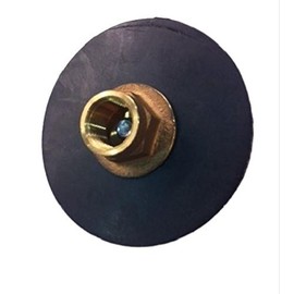 Pro Parts Plus 3" Force Disc Curb Plunger - Reinforced Rubber - 1/2" IPS Brass Holder