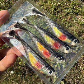 4pcs surper Feeling Top Soft Plastic Fishing Lures for All Species of Fish, Selected Fishing Gifts for Men, Widely Used Swimbait for All Waters, A Must-Have Bass Bait