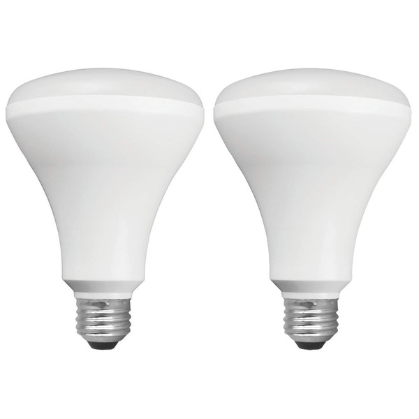 TCP L8BR30D1541K2 LED 65 Watt Equivalent Dimmable Light Bulbs, BR30 Shape, Floodlights, 2 Count (Pack of 1), Cool White (4100K)