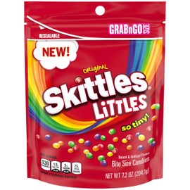 SkittlesLittles, 7.2 Ounce Bag (Pack of 2), Grab N Go
