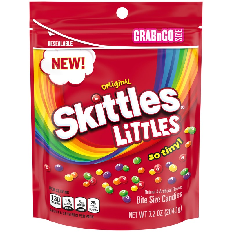 SkittlesLittles, 7.2 Ounce Bag (Pack of 2), Grab N Go