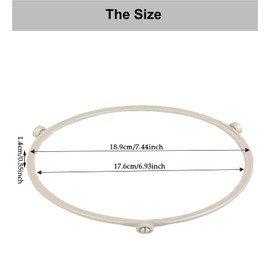 10.6"-12.4" Microwave Turntable Ring, 7.44 Inch Rotating Ring Roller, Middle Glass Plate Tray Support Holder, Replacement Inner Ring - for Microwave Oven Glass Turntable Plate