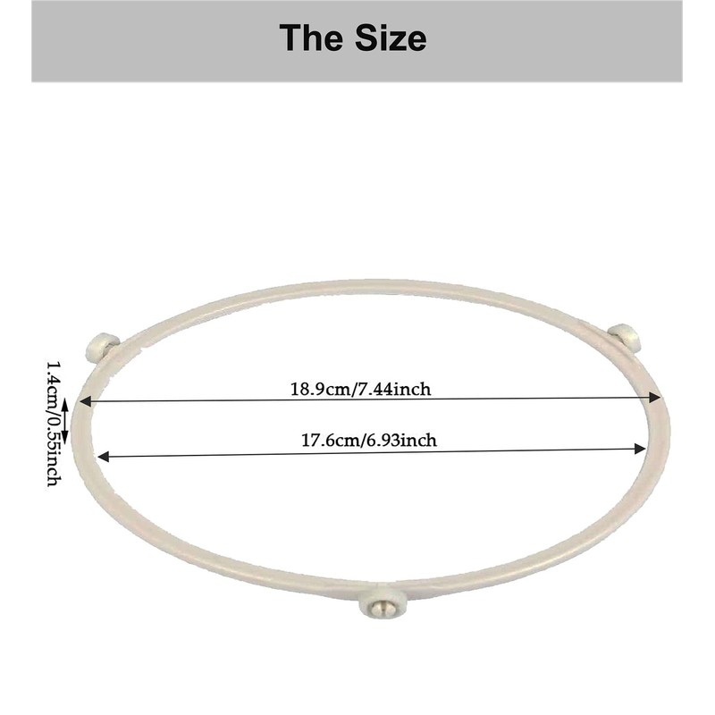 10.6"-12.4" Microwave Turntable Ring, 7.44 Inch Rotating Ring Roller, Middle
