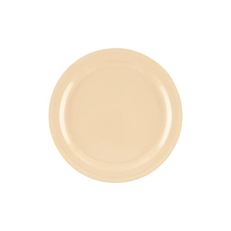 GET DP-509-T Melamine Round Dinner Plates, 9", Tan (Set of