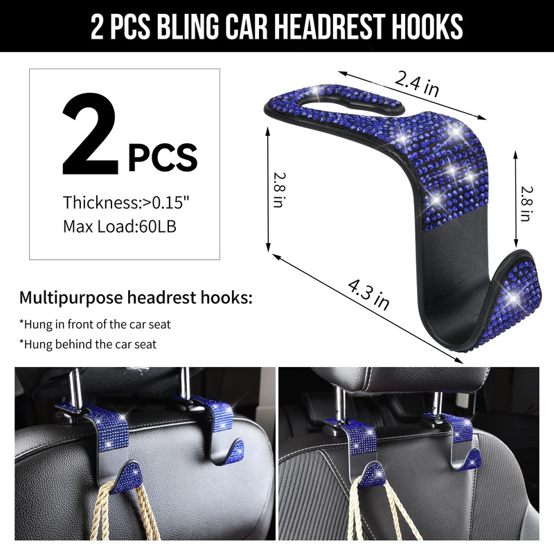 CAR PASS 23 PCS Bling Diamond Car Accessories Set for