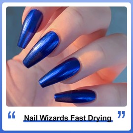 Major Dijit Quick-Dry Glitter Nagellack Blau – Ohne UV/HEMA, 10 ml