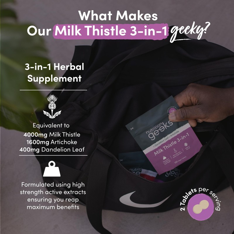 Milk Thistle Tablets 3-in-1 6000mg Complex - Enhanced with Dandelion