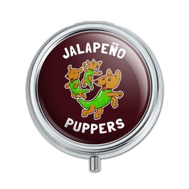 Jalapeno Puppers Puppy Dog Poppers Funny Humor Pill Case Trinket Gift Box