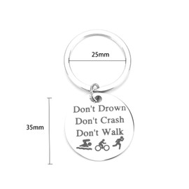 Keychain7 Triathlon, Stainless Steel Keyring for Athletes, Gifts for Women, Mums, Sisters and Friends, Unique Motivational Presents for Fitness Lovers, Gift Ideas for Women