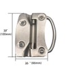 2pcs Silver 4 Inch Pull Ring Handle Nickel Plating Foldable
