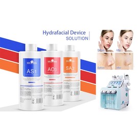 AS1 SA2 AO3 Aqua Peeling Solution Skin Care Aquapeel Serum For Hydro Facial Dermabrasion Machine Cleansing And Moisturizing 400ml/14.1Fl.oz Set Of 3 Bottles SA2 Elitzia ETSA02