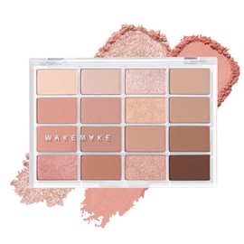 Wakemake Soft Blurred Eye Palette 03 Sunset Blurred, Best of Beauty Korea Award Winning, 16 Colors, Matte, Glitter, Korean Cosmetics, Everyday Eyeshadow Palette, Eyeshadow, Natural Color Development