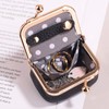Genuine Leather Mini Jewelry Box, Mini Jewelry Travel Case Small
