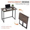 VECELO Folding Desk 31.5 Inch Writing Desk Home Office Sturdy