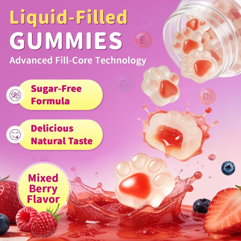 Multivitamin for Women Gummies With Iron, Magnesium, Folate, Biotin, Zinc,