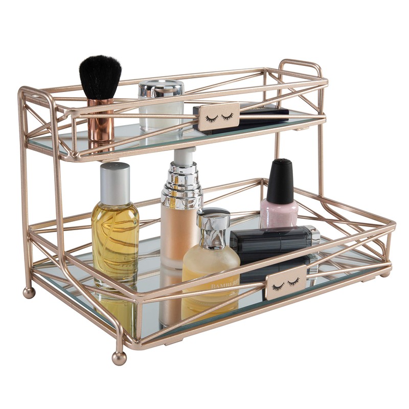Home Details Mirrored, Perfect for Perfumes, Jewelry, Makeup, Cosmetic Organizer,