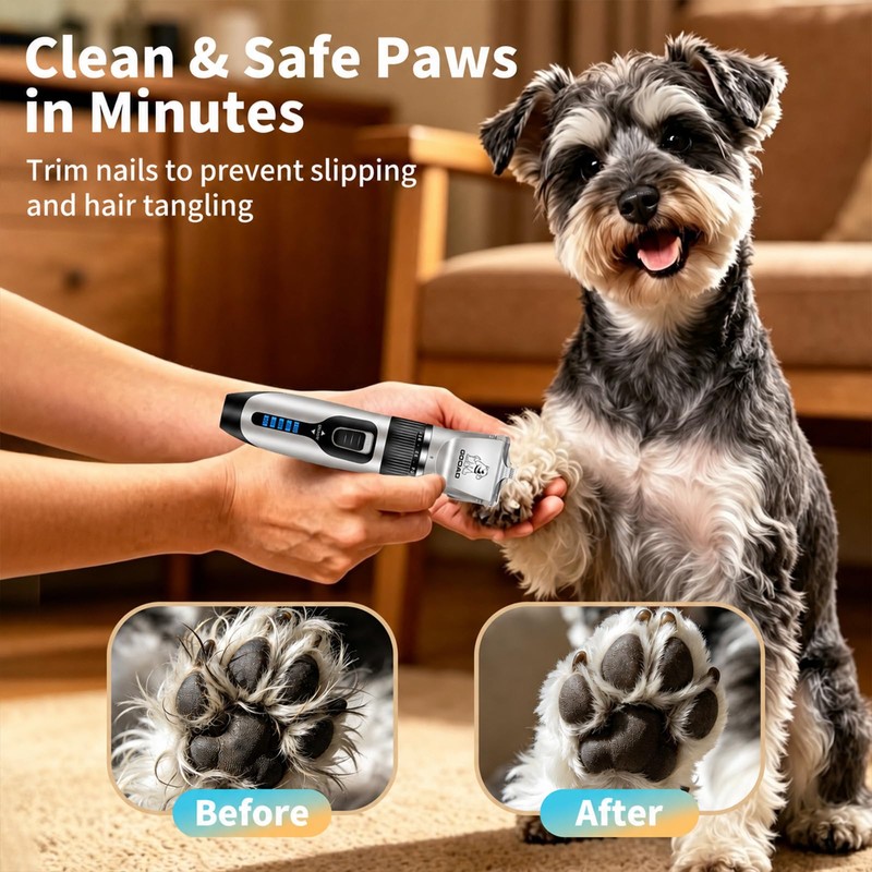 Gooad Pet Grooming Clippers with Paw Trimmer for Dogs &