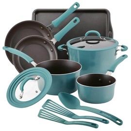 Rachael Ray 14747 11-Piece Nonstick Cookware Set - Blue