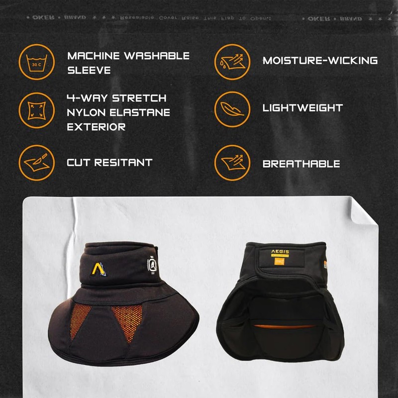 Interceptor G - Hockey Goalie Neck Guard/Protector Featuring D3O® -