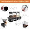 MACIFECI Glass Coffee Containers with Shelf Coffee Station Organizer 54oz