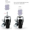 2 inch,Casters Set of 4,Caster Wheels 1/4 inch Threaded Stem,Wheels