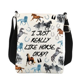 Horse Crossbody Bag Horse Gifts for Horse Lovers Equestrian Gifts Horse Riders Gifts I Just Really Like Horses Shoulder Bag
