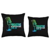 Radio Podcaster Podcast Microphone Throw Pillow