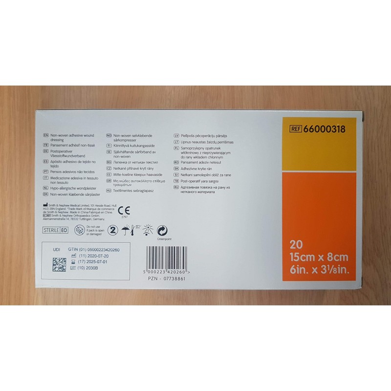 Smith & Nephew Adhesive Dressing Primapore 6" X 3 1/8"