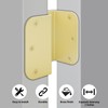 goldenwarm 3 Pack Gold Swing Clear Expandable Door Hinges 3.5inch