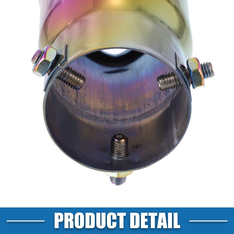 A ABSOPRO Car Exhaust Tip Pipe Heart Shape 2.5 Inch