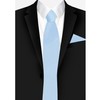 Jacob Alexander Men's Pocket Square Solid Color Handkerchief - Sky