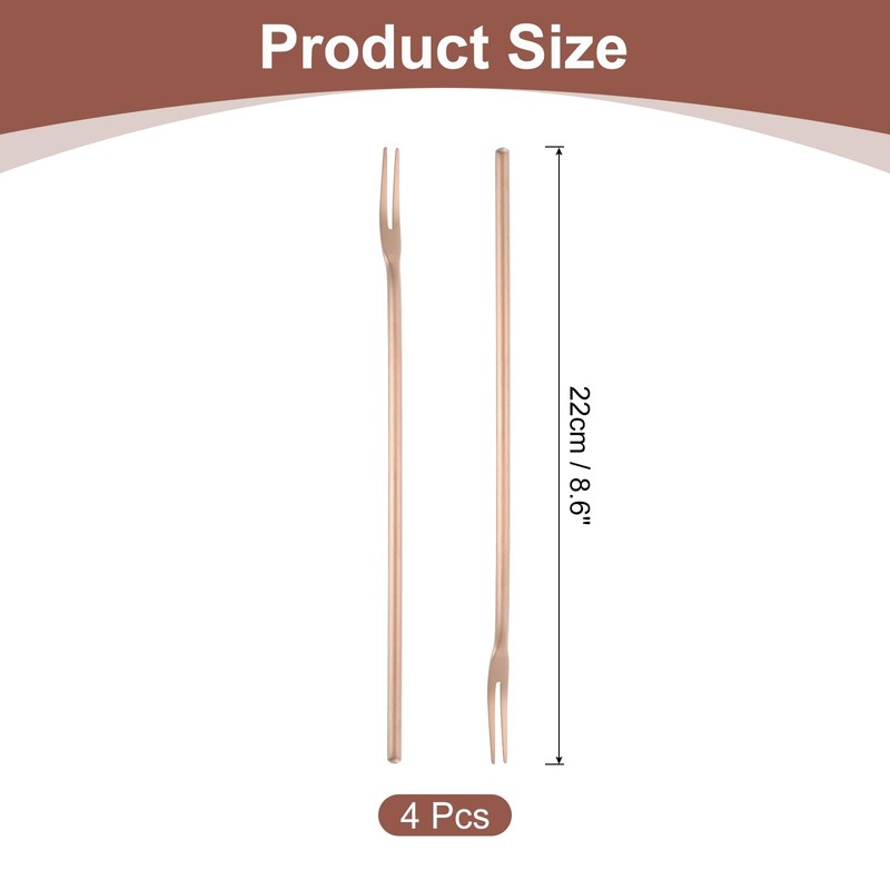sourcing map 4 Pcs Pickle Fork, 8.6 Inch Olive Fork