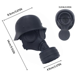 Funny Tow Ball Cover,Black Gas Mask and Helmet Trailer Hitch Cover,Screw on Coupling Protective Cap Towball Cover for Tailer Hitch