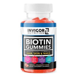 Invigor8 Gomitas Biotina 10000mcg Para Cabello Y Piel                                                                                                 