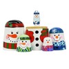 5 Piece Nesting Dolls Wooden Russian Matryoshka Doll Cute Handmade