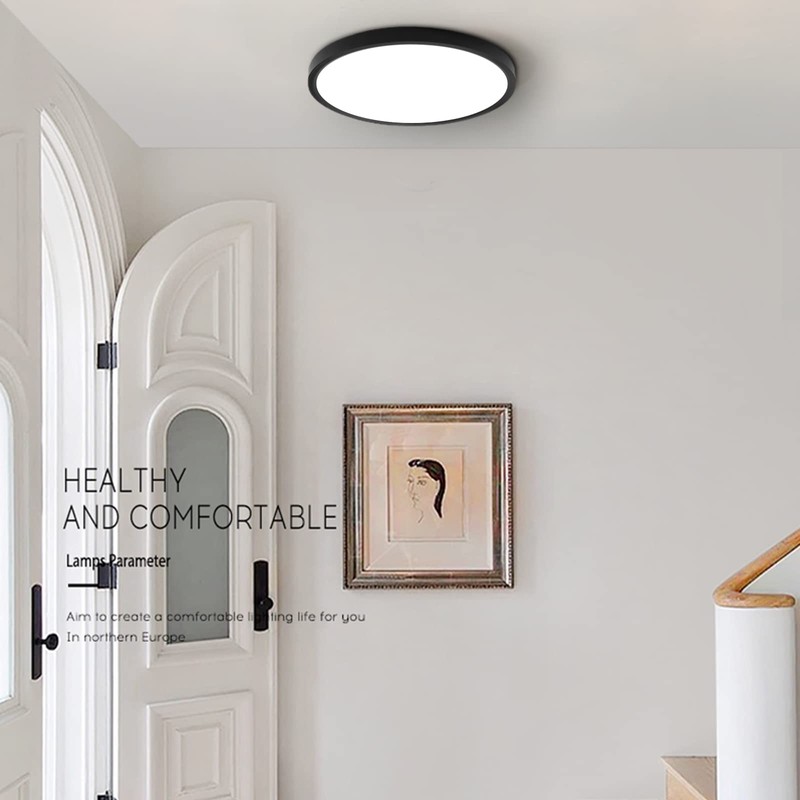 LVL LED Ceiling Light Black Shell 18W 1650lm Natural White